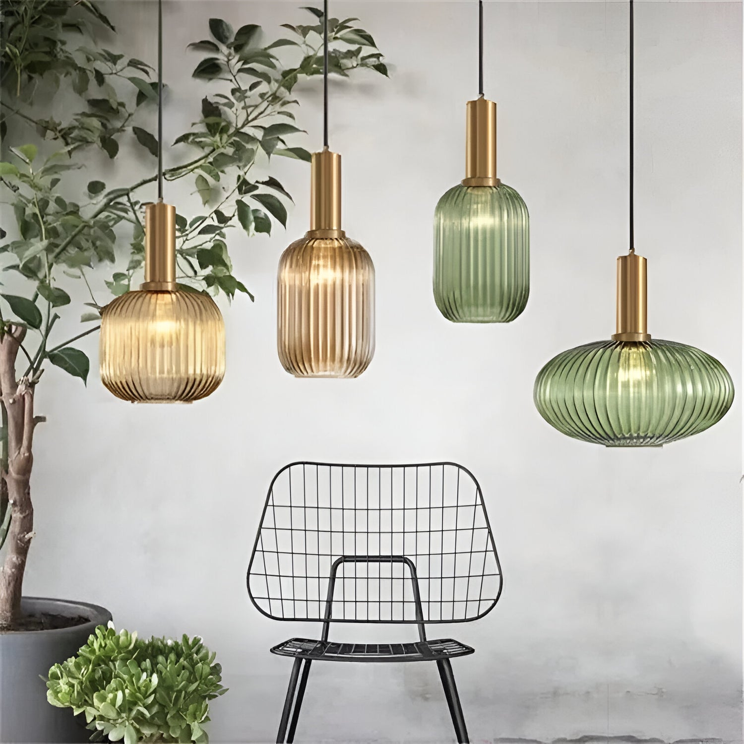 Nordic Dining Colorful Glass Pendant Lights