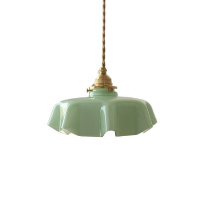 Blush Opaline Glass Retro Glass Pendant Light