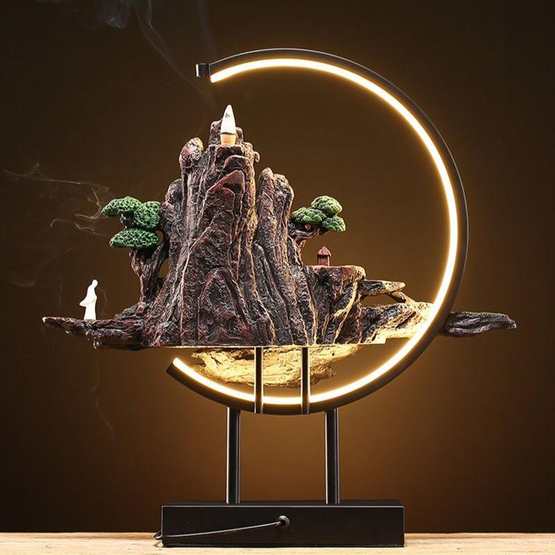 Misty Mountain Incense Burner Lamp