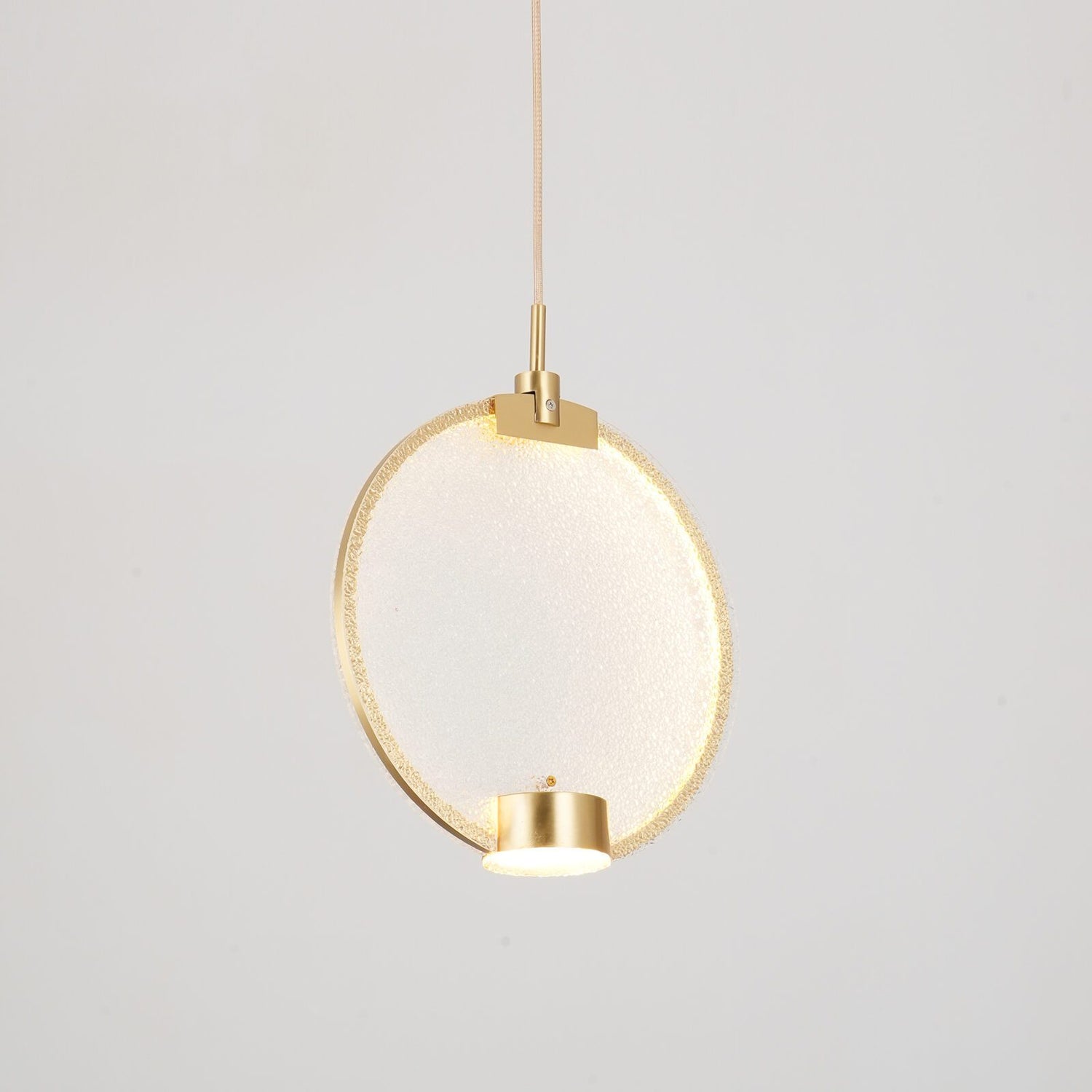 Lampe à pendentif Horo en cadre en laiton