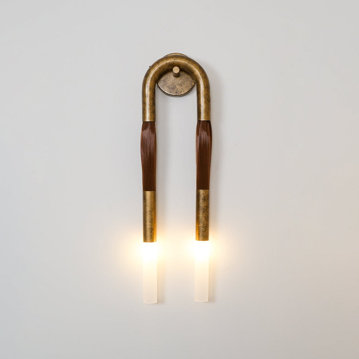 Antonia Double Head Modern Iron Artificial Horsehair Wall Light