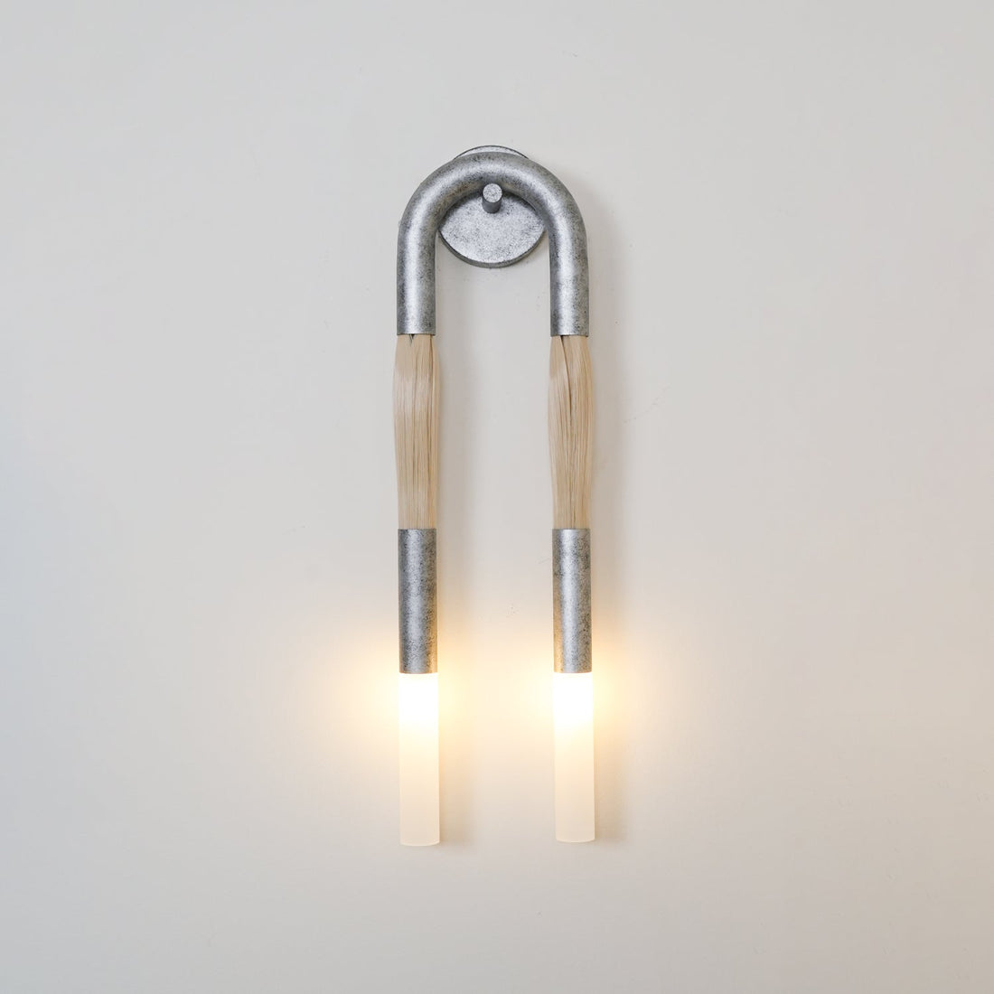Antonia Double Head Modern Iron Artificial Horsehair Wall Light