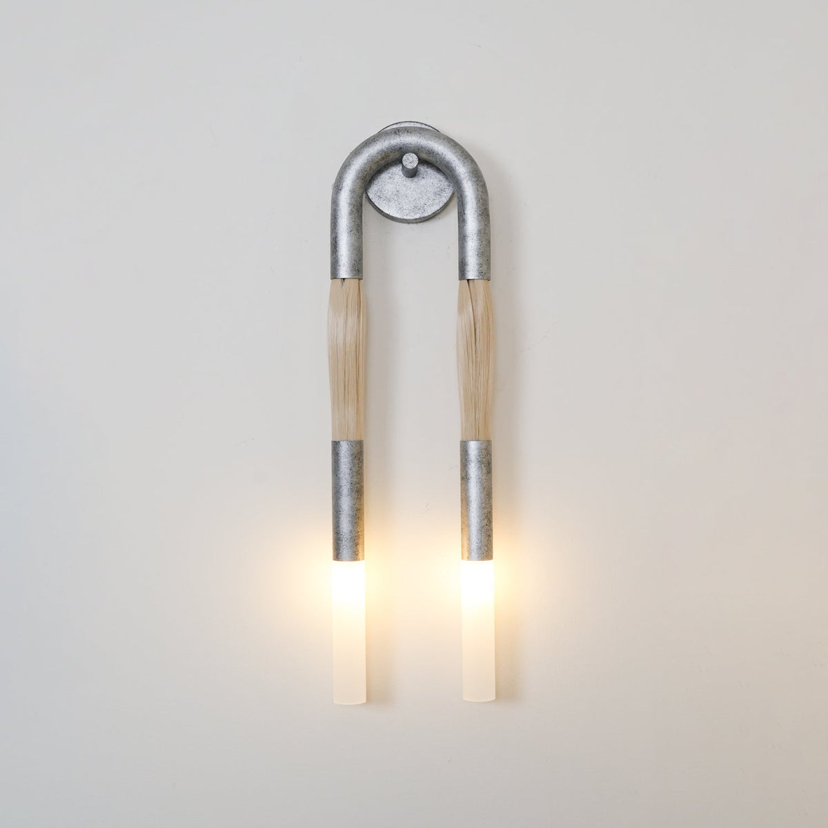 Antonia Double Head Modern Iron Artificial Horsehair Wall Light