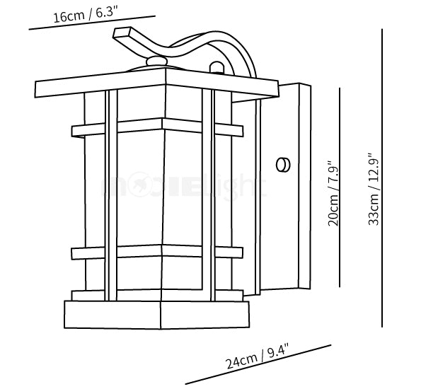 Retro Outdoor House Wall Light