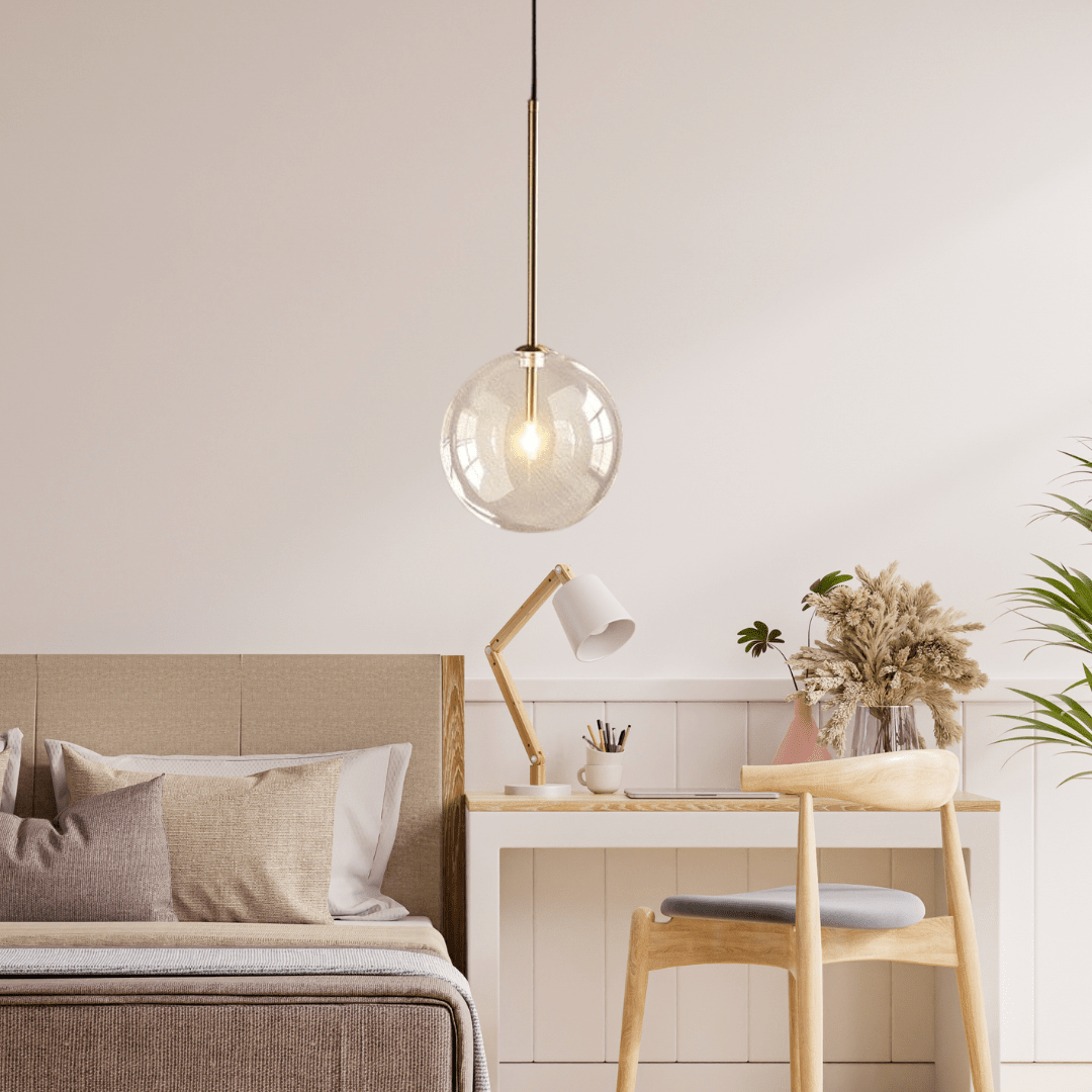 Lampe à suspension en verre scandinave