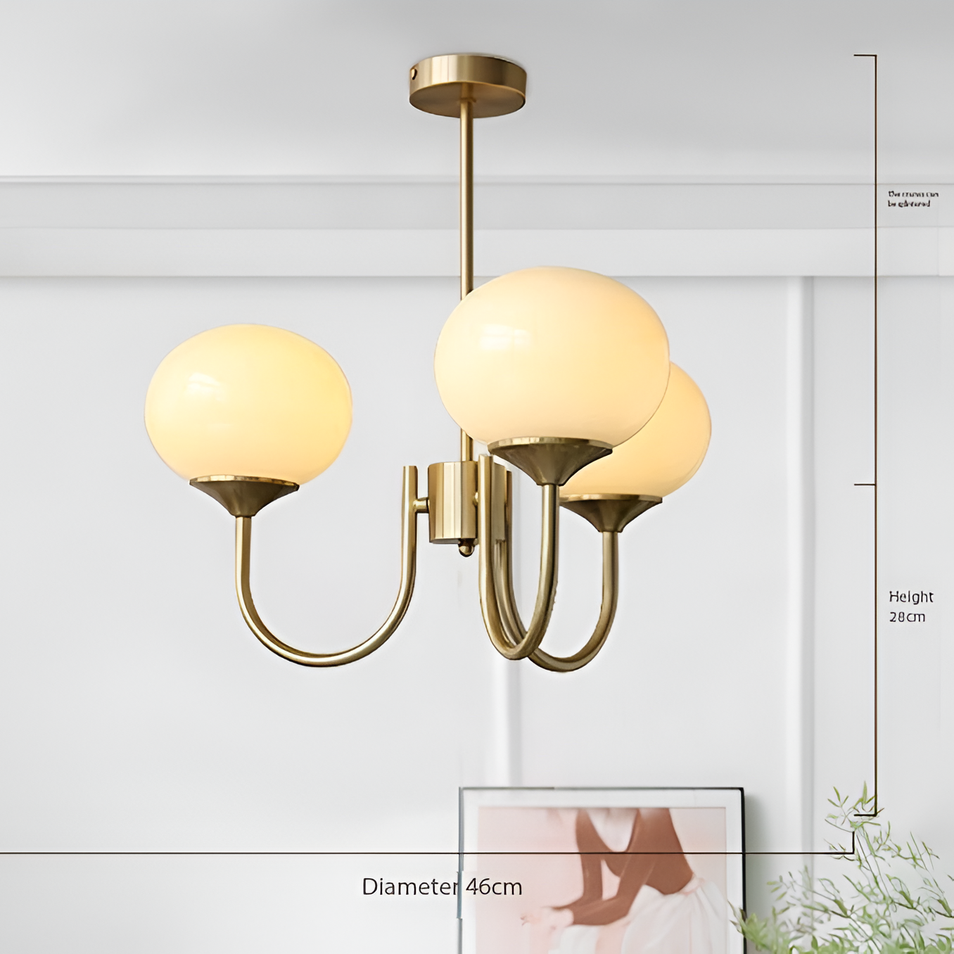 Lampe de plafond en lustre en guimauve