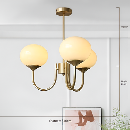 Lampe de plafond en lustre en guimauve