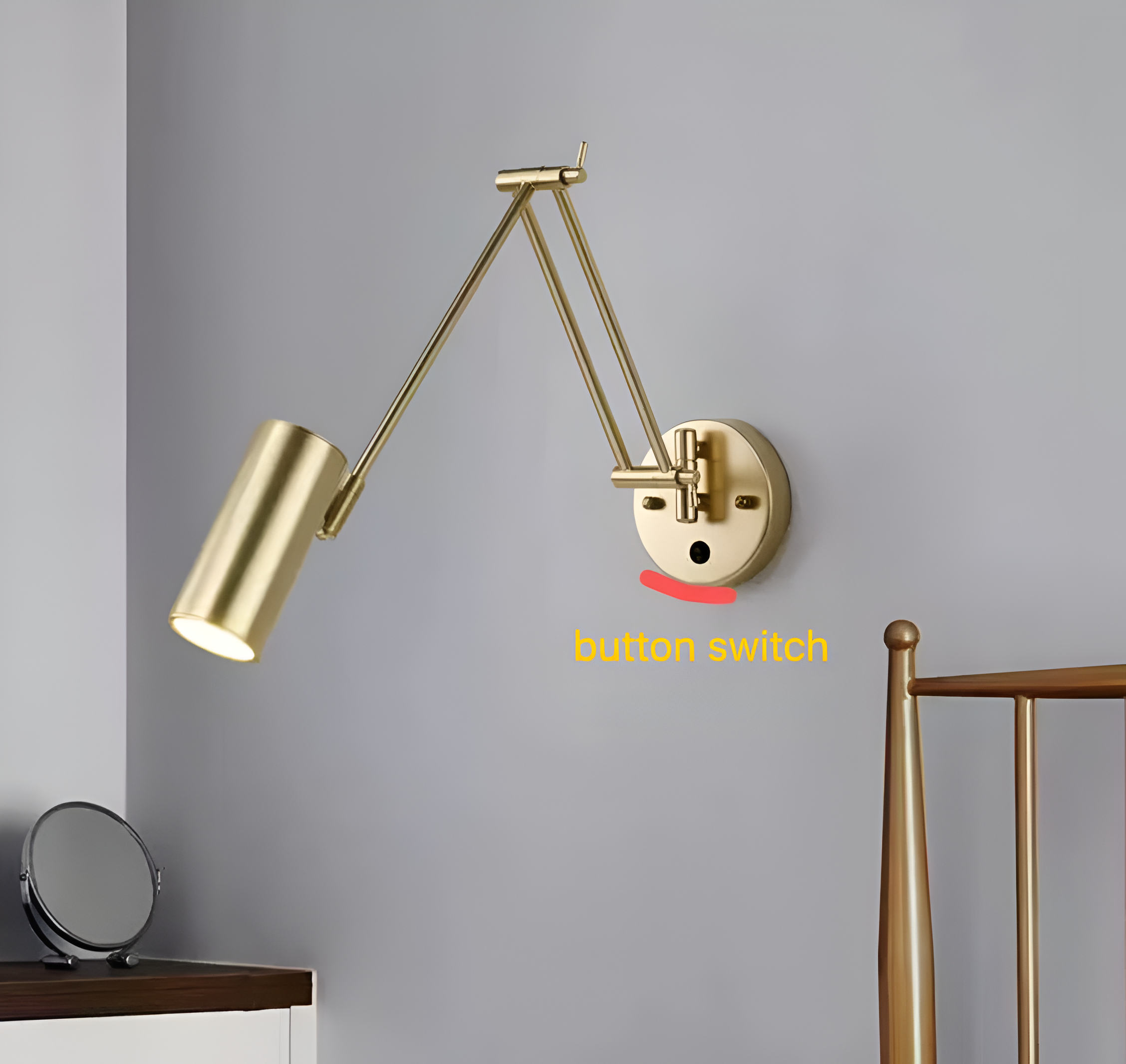 The Axis Adjustable Modern Metal Wall Sconce