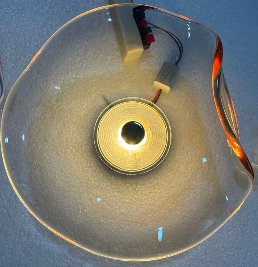 Nordische Gebogene Glas Japandi Stil Glas LED Wandleuchte
