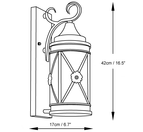 Luz de pared exterior impermeable IP65 de linterna islámica retro