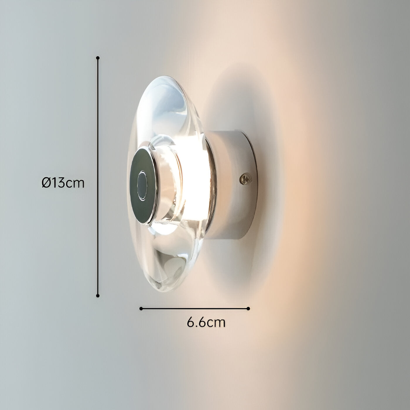 Italian Crystal Minimalist Clementine Wall Light