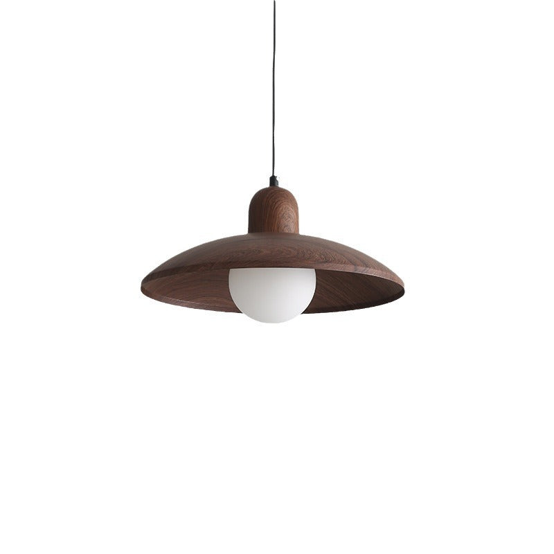 Japanese Style Wabi-Sabi Walnut Pendant Light