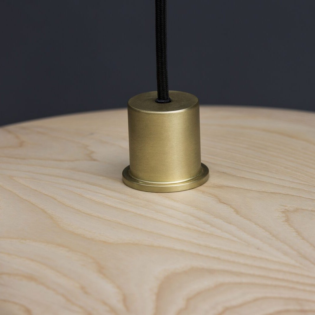 Lampe à suspension Kasa en métal et bois nordique