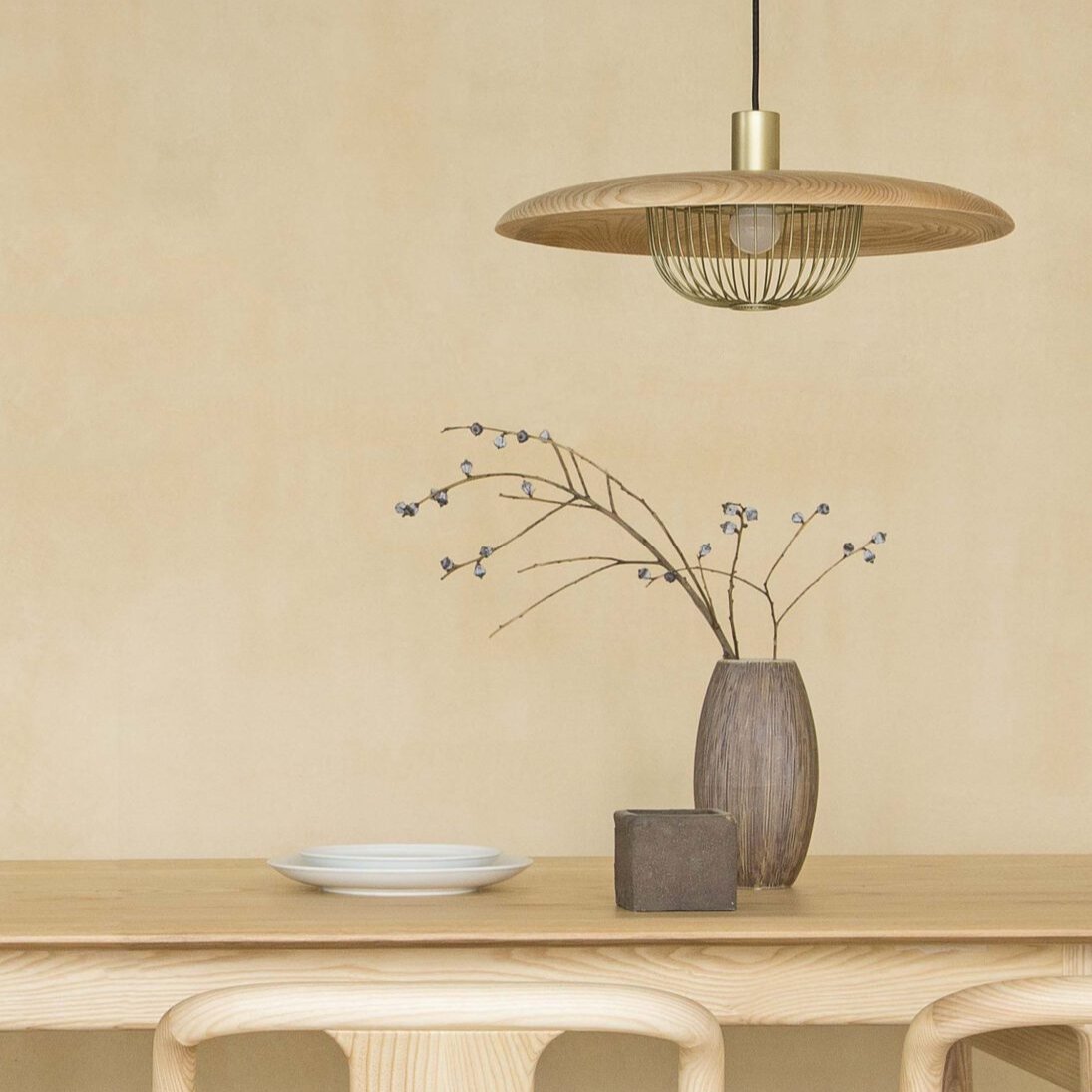 Wooden Metal Nordic Kasa Pendant Lamp