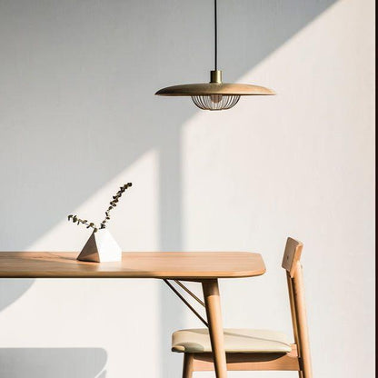 Lampe à suspension Kasa en métal et bois nordique