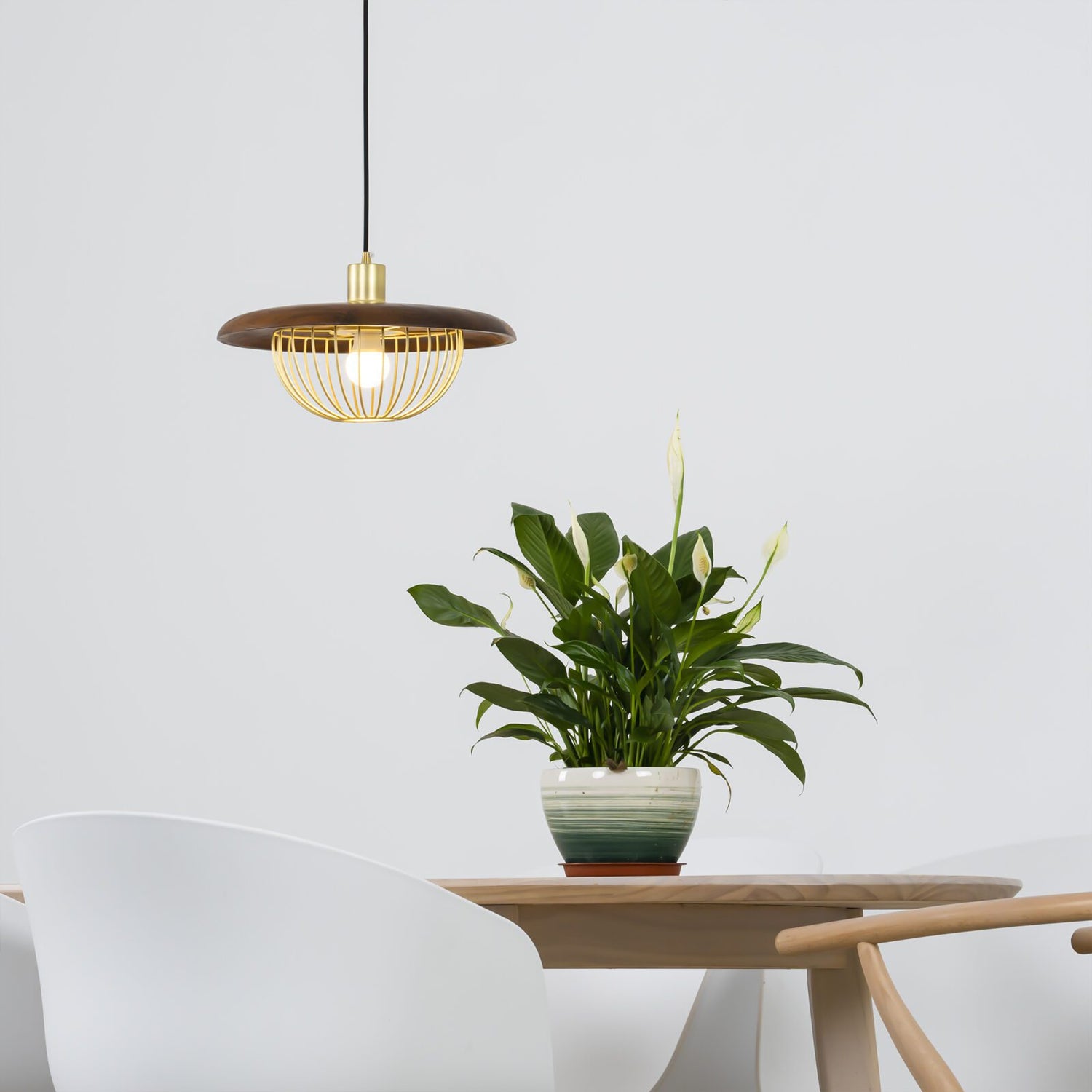 Wooden Metal Nordic Kasa Pendant Lamp