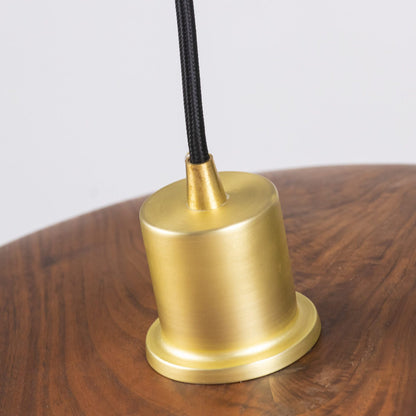 Lampe à suspension Kasa en métal et bois nordique