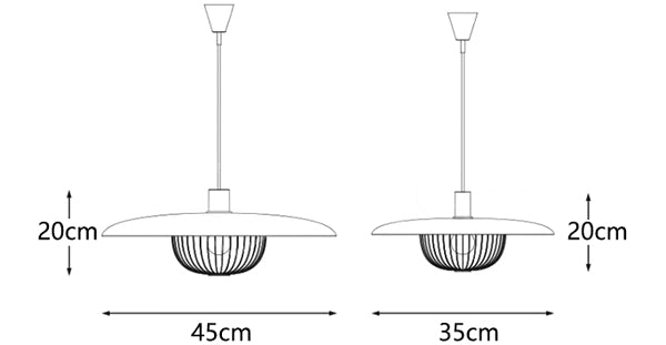 Lámpara Colgante Nórdica de Metal y Madera Kasa