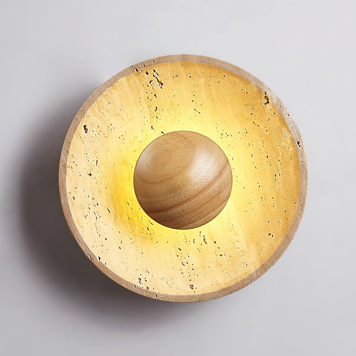 Travertine Stone Wabi-Sabi Wall Lamp