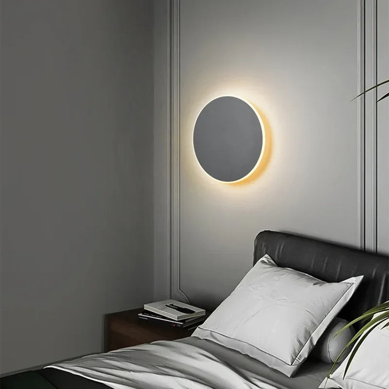 Applique murale ronde LED moderne nordique avec capteur