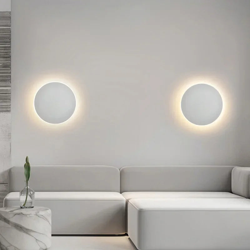 Applique murale ronde LED moderne nordique avec capteur