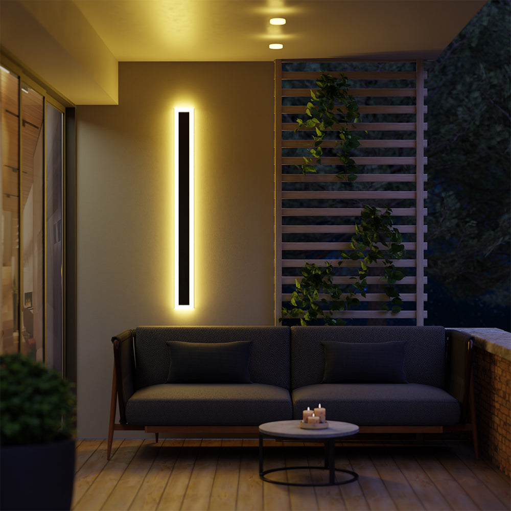 Edge Modern Outer Glow Linear Outdoor Light