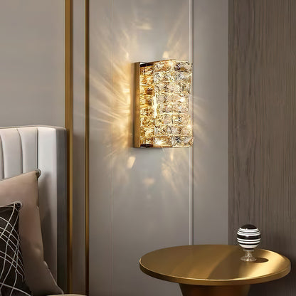 Laminated Crystal Wall Light