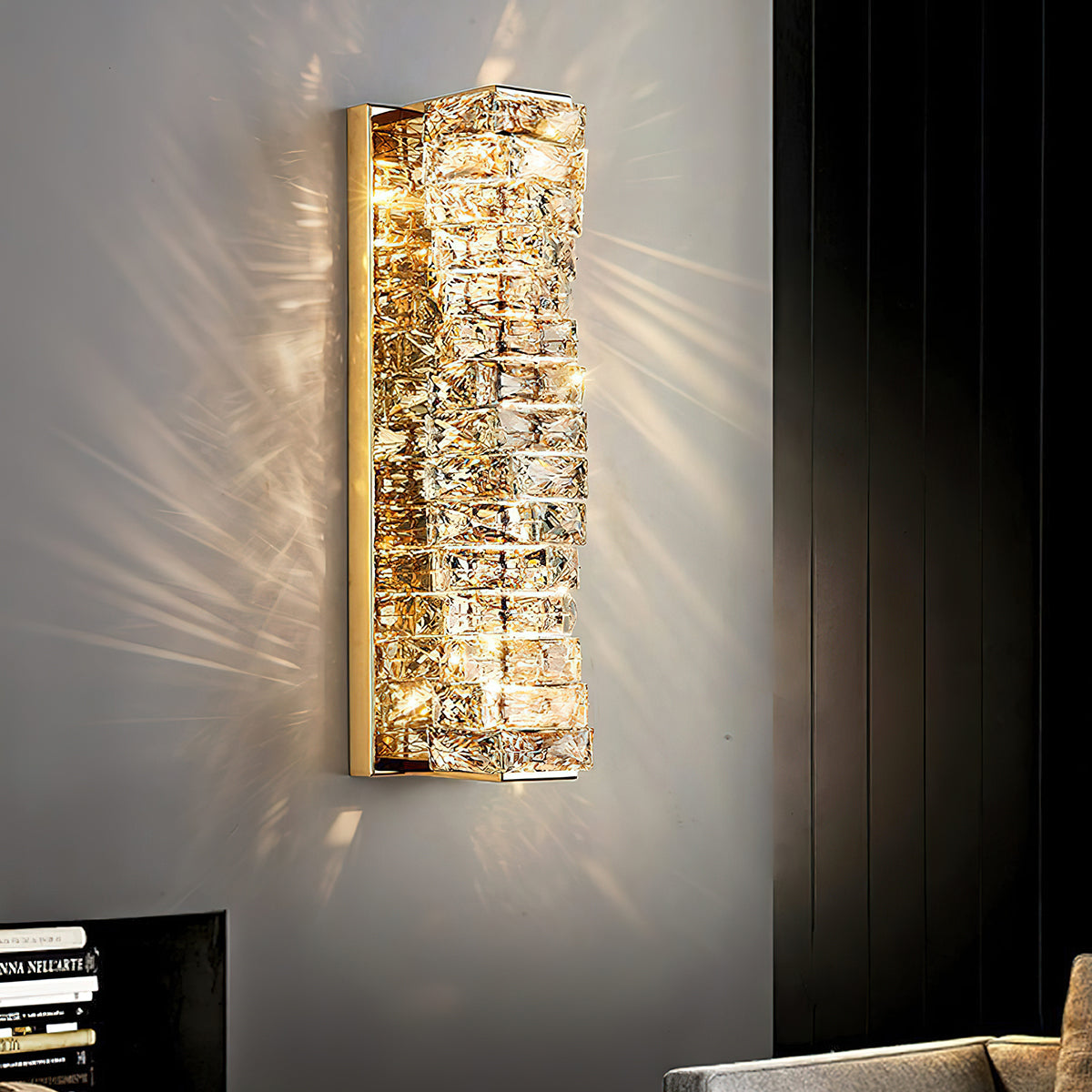 Laminated Crystal Wall Light