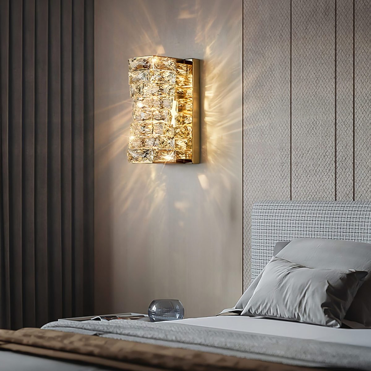 Laminated Crystal Wall Light