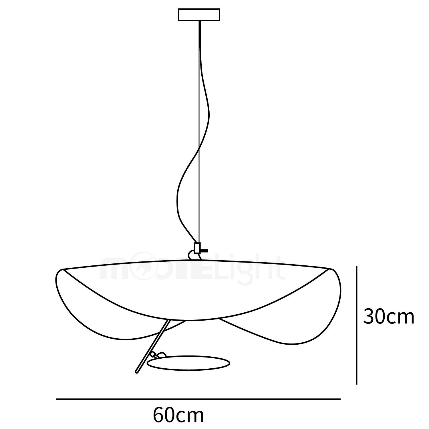 Lampada a sospensione Nordic Lederam Manta