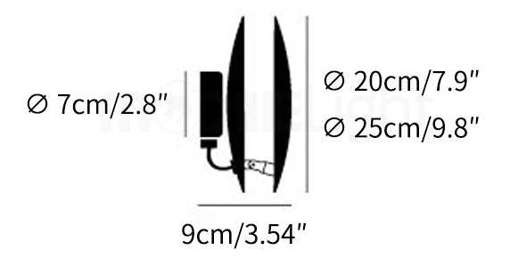 Runde Kreis Rotierende Lederam Wandlampe