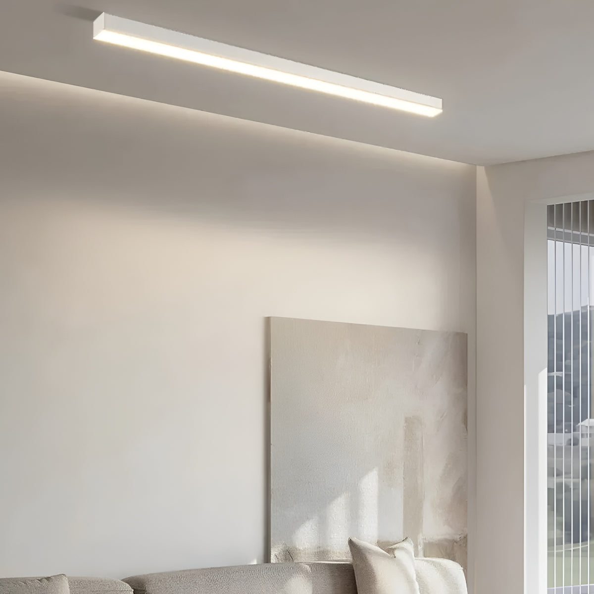 Althea Nordic Linear Aluminium Acrylic LED Ceiling Light