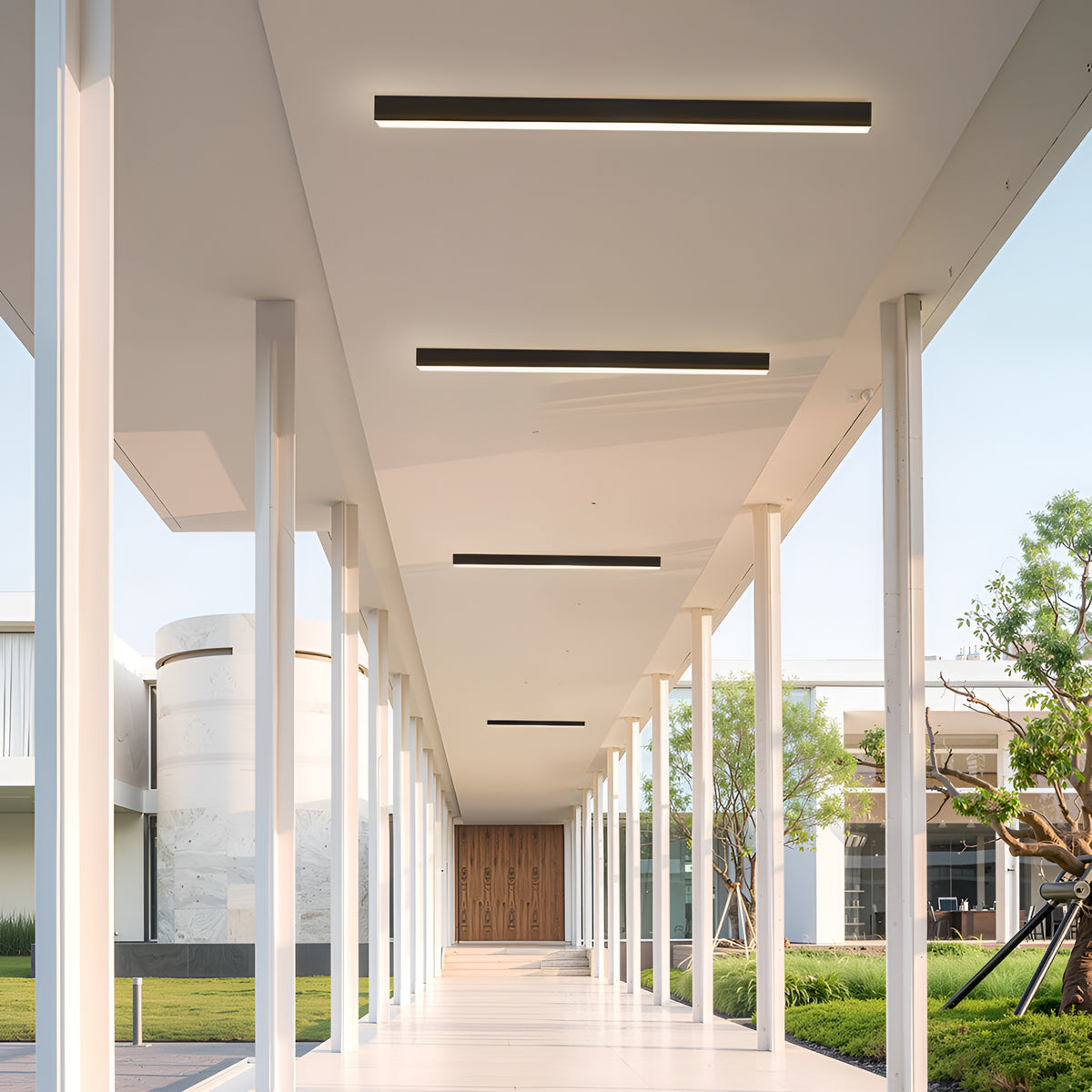 Althea Nordic Linear Aluminium Acrylic LED Ceiling Light