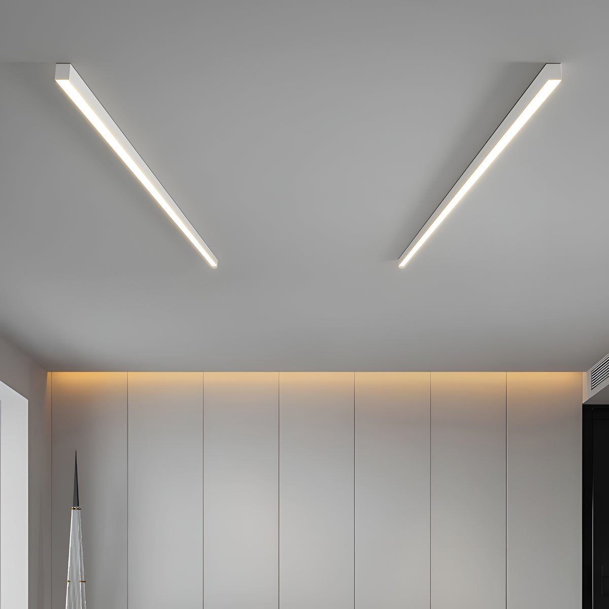 Althea Nordic Linear Aluminium Acrylic LED Ceiling Light