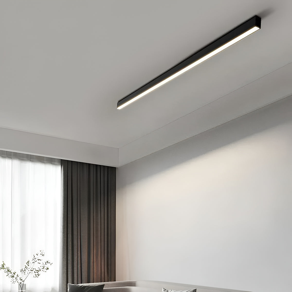 Althea Nordic Linear Aluminium Acrylic LED Ceiling Light