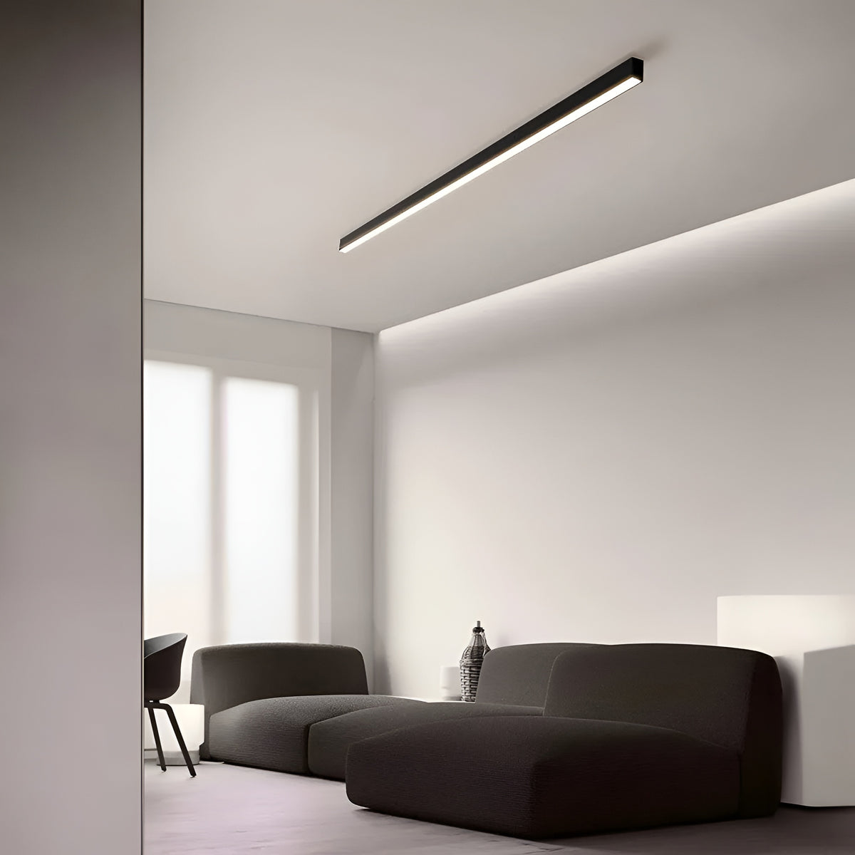 Althea Nordic Linear Aluminium Acrylic LED Ceiling Light