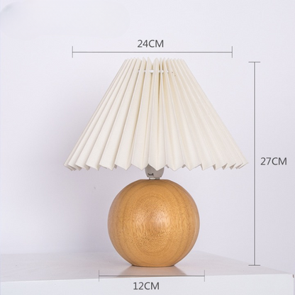 Modern Ceramic Retro Pleated Cone Shape Table Lamp