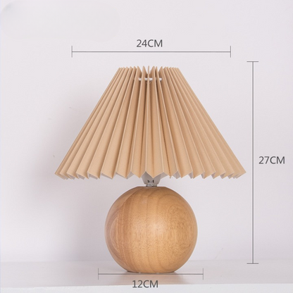 Modern Ceramic Retro Pleated Cone Shape Table Lamp