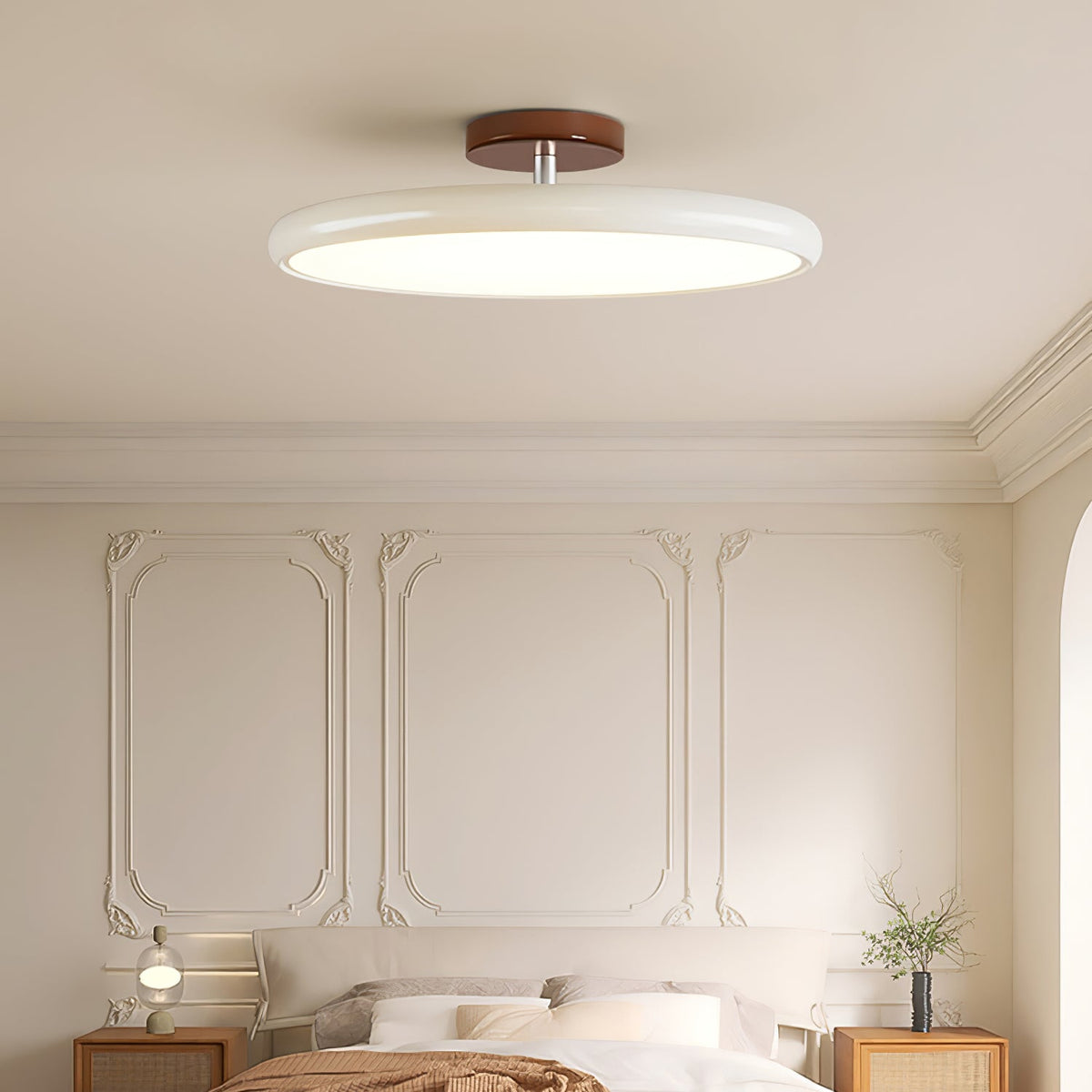 Zayn French Cream Style Acrylic Shade Ceiling Light