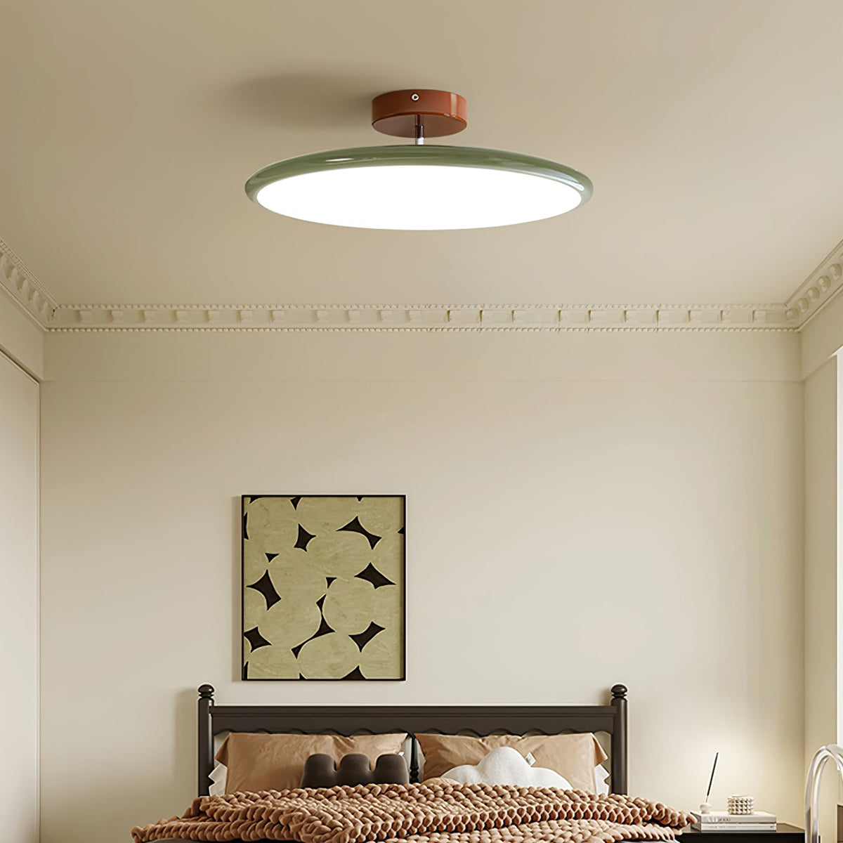 Zayn French Cream Style Acrylic Shade Ceiling Light