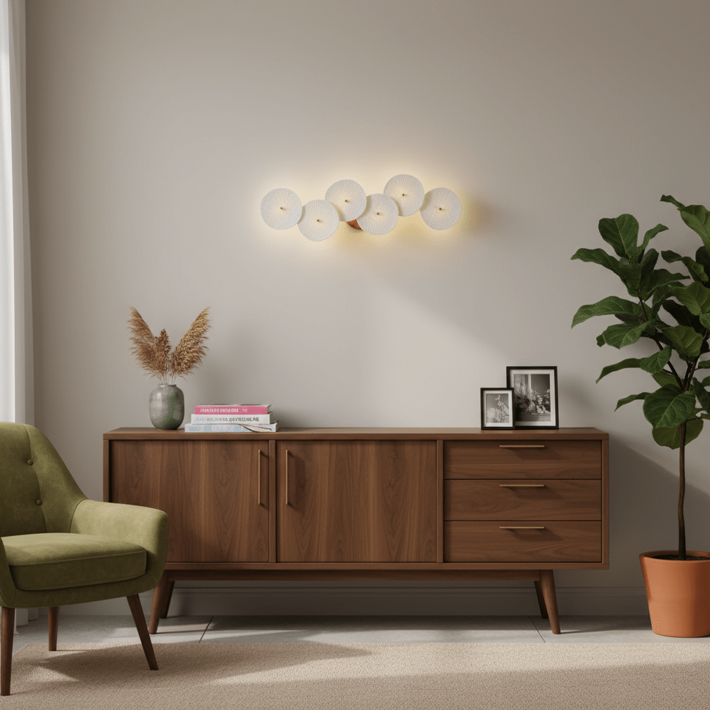 Aurelia Nordic Lotus Petal Ceramic Wall Light