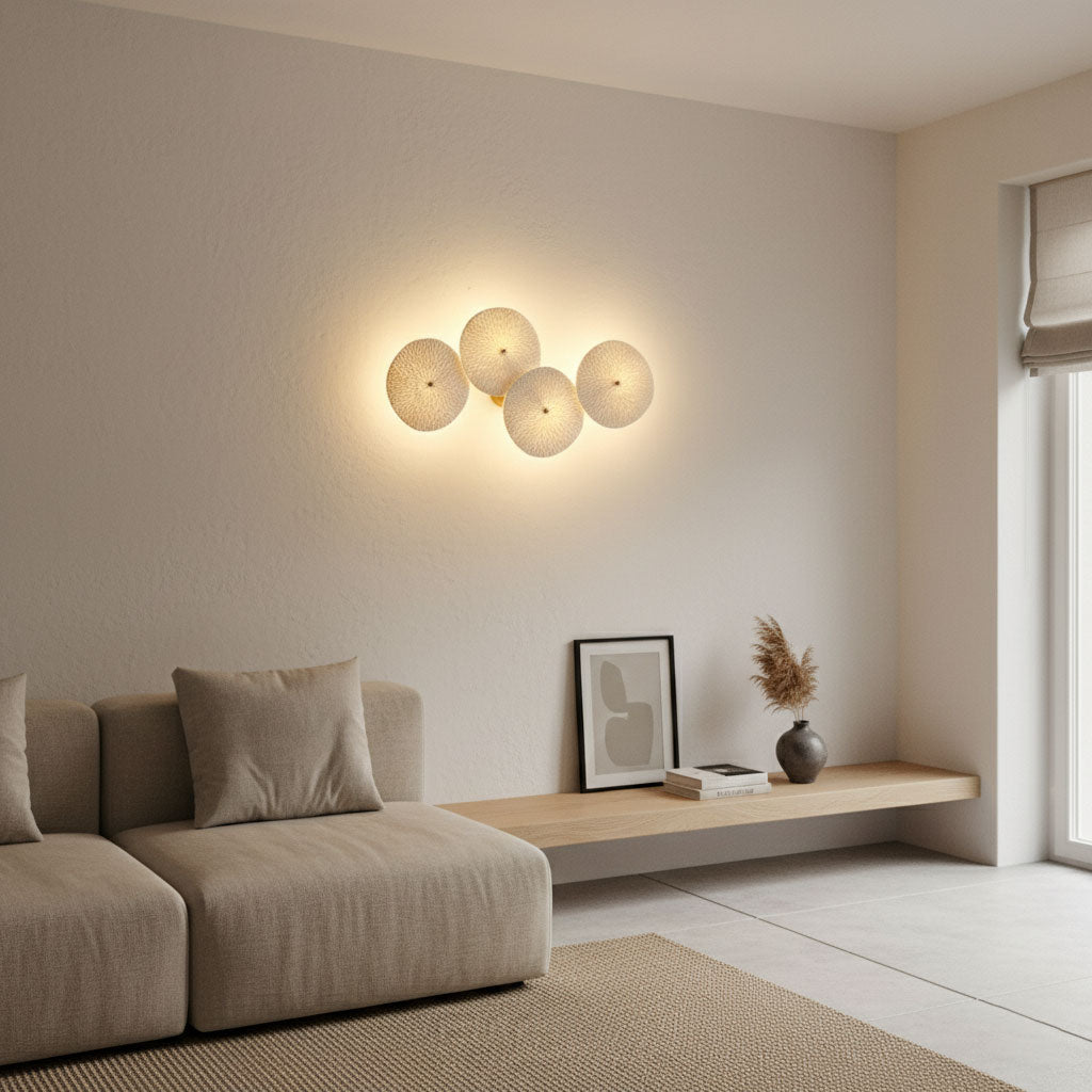 Aurelia Nordic Lotus Petal Ceramic Wall Light
