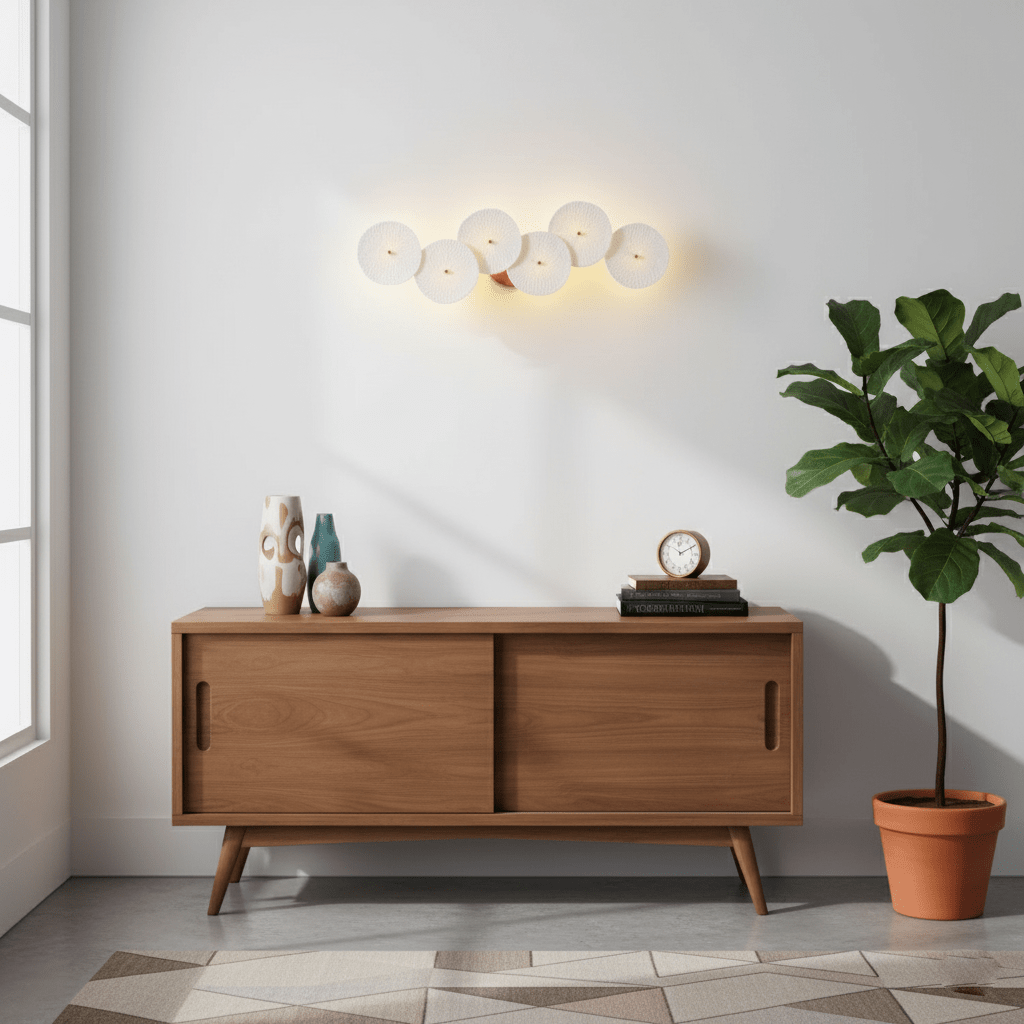 Aurelia Nordic Lotus Petal Ceramic Wall Light