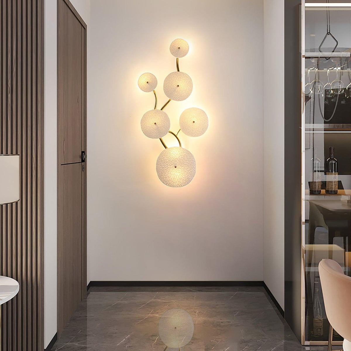 Aurelia Nordic Lotus Petal Ceramic Wall Light