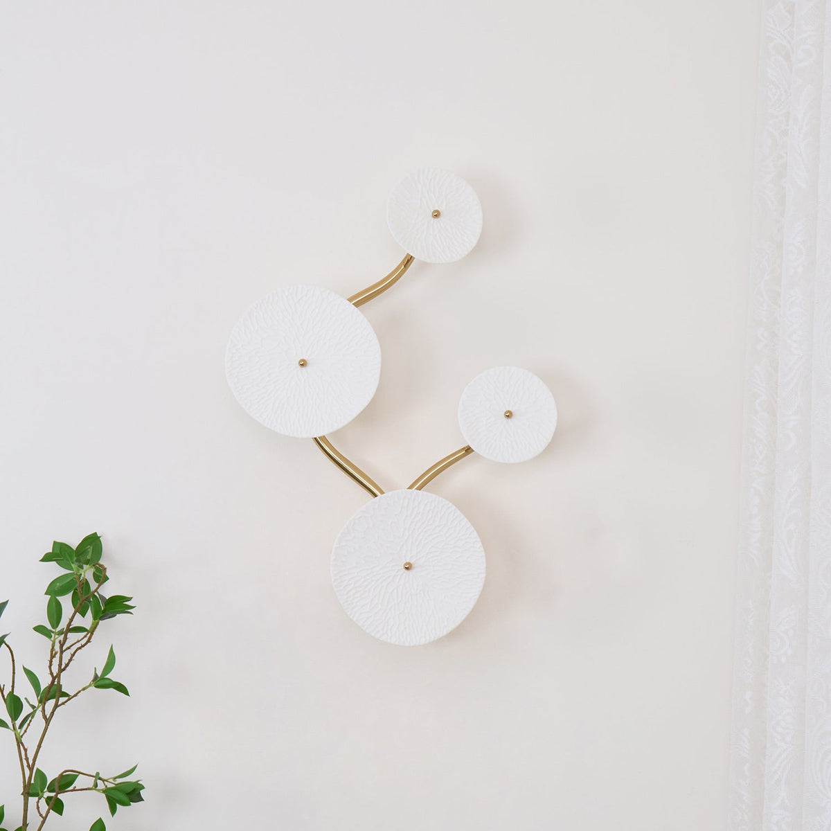 Aurelia Nordic Lotus Petal Ceramic Wall Light