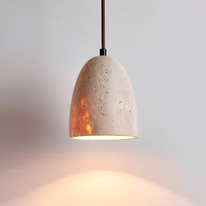 Solenne Minimalist Travertine Pendant Light