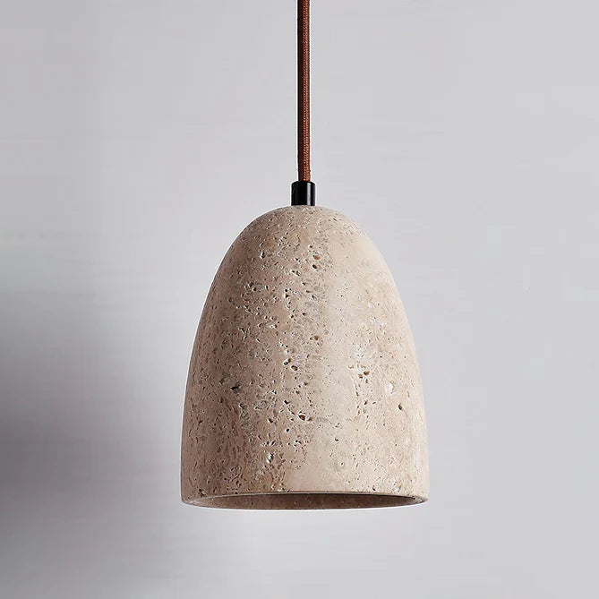 Yellow Travertine Japanese Style Pendant Light