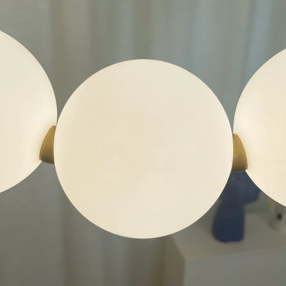 Pearl Necklace Japandi Acrylic Brass Chandelier