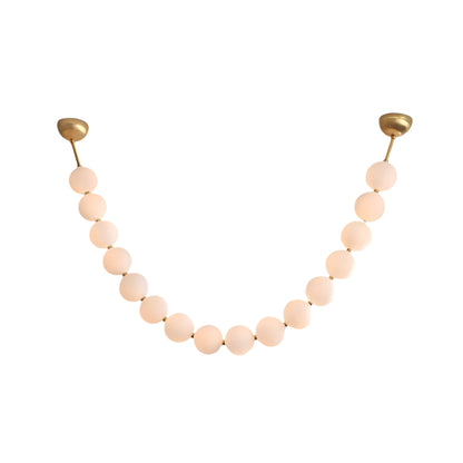 Pearl Necklace Japandi Acrylic Brass Chandelier