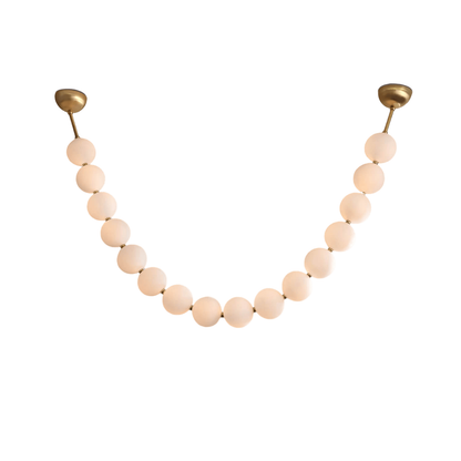 Pearl Necklace Japandi Acrylic Brass Chandelier